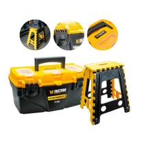 Caixa Organizadora Para Ferramentas Com Banqueta Plástica Dobrável 45cm Fasterr Caixa Organizadora Para Ferramentas Com Banqueta Plástica Dobrável 45cm Fasterr