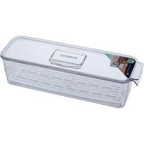 CAIXA ORGANIZADORA PARA GELADEIRA COM TAMPA ACRILICO 9x11x34cm CAIXA ORGANIZADORA PARA GELADEIRA COM TAMPA ACRILICO 9x11x34cm