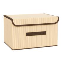 Caixa Organizadora Pequena 26x19x14cm Cesto Organizador Dobrável Tecido Tnt Com Alça e Tampa Closet Guarda Roupa Armário Caixa Organizadora Pequena 26x19x14cm Cesto Organizador Dobrável Tecido Tnt Com Alça e Tampa Closet Guarda Roupa Armário