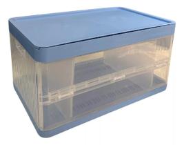 Caixa Organizadora Plástica 21 Litros Dobravel Com Divisória