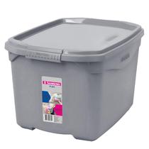 Caixa Organizadora Plástica Cinza Concreto 29L Flex Sanremo Caixa Organizadora Plástica Cinza Concreto 29L Flex Sanremo