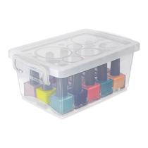 Caixa Organizadora Plástica Cristal com Tampa E Trava 1,5 Lts Caixa Organizadora Plástica Cristal com Tampa E Trava 1,5 Lts