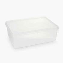 Caixa Organizadora Plástica Retangular 3,5L com Tampa Plasvale Brinquedos Closet
