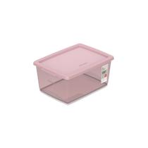 Caixa Organizadora Plástica Rosé 7,5L My Closet Ordene Caixa Organizadora Plástica Rosé 7,5L My Closet Ordene