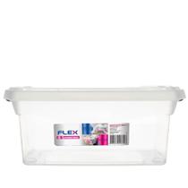 Caixa Organizadora Plástica Transparente 48L Flex Sanremo Caixa Organizadora Plástica Transparente 48L Flex Sanremo