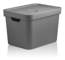 Caixa Organizadora Plástico Cube M 18l C/tampa Ou Cc 450