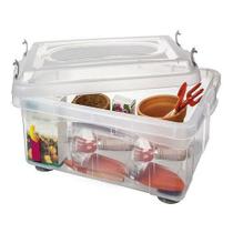 Caixa Organizadora Plastico Medio 16 7 Litros Top Stock 963 Sanremo