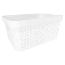 Caixa Organizadora Plástico Tamanho G Branca 12,5x27,3x18,3cm Ref.CXOR01GB Keita