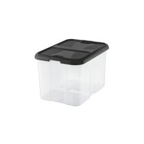 Caixa Organizadora Plastico Tampa Preta 40L - UZ