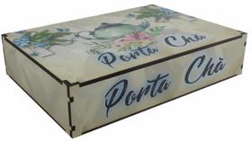 Caixa Organizadora Porta Chá Decoração Bule de Chá 29x21x6,5 cm MDF Caixa Organizadora Porta Chá Decoração Bule de Chá 29x21x6,5 cm MDF