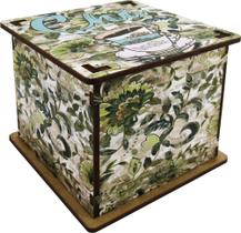 Caixa Organizadora Porta Chá Decoração Xícara de Chá Chá 10x10x8 cm MDF Caixa Organizadora Porta Chá Decoração Xícara de Chá Chá 10x10x8 cm MDF