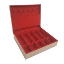 caixa organizadora porta colar/relogio/bijuterias mdf flocado