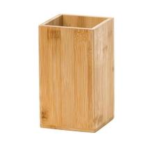 Caixa Organizadora Porta Objetos Em Bambu 9x9x14cm