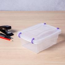 Caixa organizadora Pratic box 1 litro 18x13x7cm translucido Paramount Plásticos
