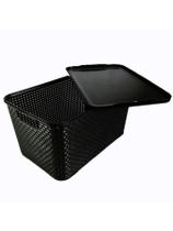 Caixa Organizadora Preta com Tampa Rattan 7 litros / 15 litros / 20 litros / 40 Litros Caixa Organizadora Preta com Tampa Rattan 7 litros / 15 litros / 20 litros / 40 Litros