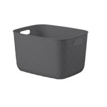 Caixa Organizadora Puffer 19 L Cinza Chumbo Coza