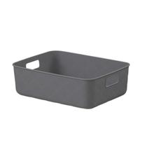 Caixa Organizadora Puffer 4,5 L Cinza Chumbo Coza