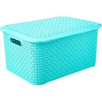 Caixa Organizadora Rattan Color Premium 70 Litros. - Plastsu