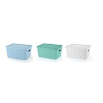 Caixa Organizadora Rattan Com Tampa 21 Litros