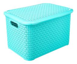 Caixa Organizadora Rattan Com Tampa 4 Litros - Várias Cores Caixa Organizadora Rattan Com Tampa 4 Litros - Várias Cores