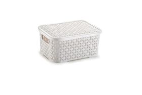 Caixa organizadora rattan com tampa pp nitron