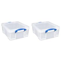 Caixa Organizadora Really Useful Box 2 x 17L Plástico Transparente
