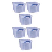 Caixa Organizadora Really Useful Box 32L com Tampa de Trava 6 Unidades