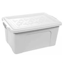 Caixa Organizadora Reforçada Container 70 Litros Branca