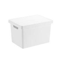 Caixa Organizadora Retangular com Tampa 17L Branca - Mood