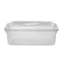 Caixa Organizadora Retangular Transparente - 2,5 Litros - Inplast Caixa Organizadora Retangular Transparente - 2,5 Litros - Inplast