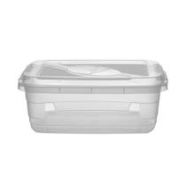 Caixa Organizadora Retangular Transparente com Tampa de Trava - 5L