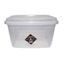 Caixa Organizadora Retangular Transparente com Tampa de Trava - 8L