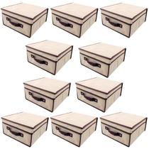 Caixa organizadora rígida casita com tampa 28x30x15cm 10un