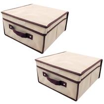 Caixa organizadora rígida casita com tampa 28x30x15cm 2un
