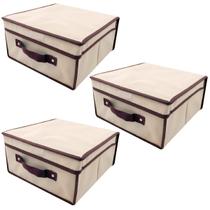 Caixa organizadora rígida casita com tampa 28x30x15cm 3un