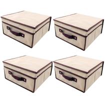 Caixa organizadora rígida casita com tampa 28x30x15cm 4un