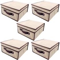 Caixa organizadora rígida casita com tampa 28x30x15cm 5un