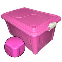 Caixa Organizadora Rosa 60 Litros Multiuso Agraplast