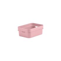 Caixa Organizadora Rosa Quartzo Cube Mini Multiuso Plástico