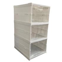 Caixa Organizadora Sapateira Dobrável Empilhável 3 Andares