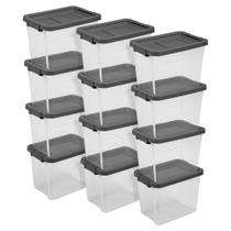 Caixa Organizadora Sterilite 12 Unidades Empilháveis Transparente 28,4L Caixa Organizadora Sterilite 12 Unidades Empilháveis Transparente 28,4L