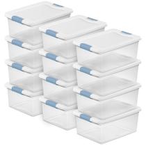 Caixa Organizadora Sterilite 12 Unidades Plástico Transparente 14,2 Litros