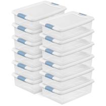 Caixa Organizadora Sterilite com Trava 32L (Pacote com 12)