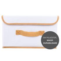 Caixa Organizadora Tecido C/ Tampa Vizapi Un Exclusive G 40x30x28Cm Branco Bege Caixa Organizadora Tecido C/ Tampa Vizapi Un Exclusive G 40x30x28Cm Branco Bege