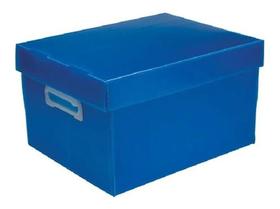 Caixa Organizadora The Best Box EXG Novaonda Fosca Azul Polibras