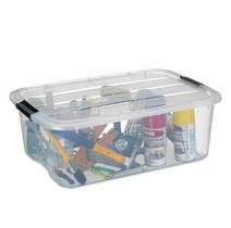 Caixa Organizadora Top Box em Plástico Transparente 30L 57x39x20cm - Monte Líbano Caixa Organizadora Top Box em Plástico Transparente 30L 57x39x20cm - Monte Líbano