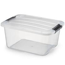 Caixa Organizadora Top Box Pequeno TB1380 Plástico 15L Transparente Monte Líbano Caixa Organizadora Top Box Pequeno TB1380 Plástico 15L Transparente Monte Líbano