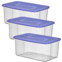 Caixa Organizadora Topa Tudo 20 l c/ tampa Conjunto c/ 3 unid.