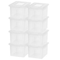Caixa Organizadora Transparente Empilhável IRIS USA 35 qt, 8 Unidades Caixa Organizadora Transparente Empilhável IRIS USA 35 qt, 8 Unidades