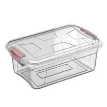Caixa Organizadora Transparente Multiuso Empilhável C/ Tampa 3L